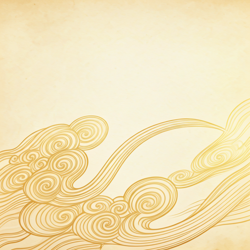 Golden swirling clouds