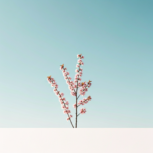 Plum blossoms against a clear sky